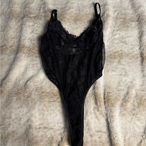 Elegant Black Lace Bodysuit